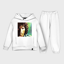 Детский костюм оверсайз Jim Morrison One eye Digital Art, цвет: белый
