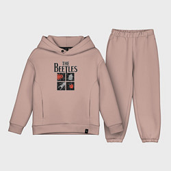 Детский костюм оверсайз Beetles, цвет: пыльно-розовый