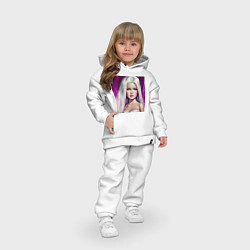 Детский костюм оверсайз Барби с распущенными волосами, цвет: белый — фото 2