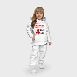 Детский костюм оверсайз Осторожно - мне 4 года, цвет: белый — фото 2
