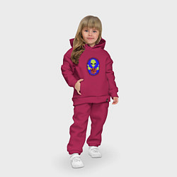 Детский костюм оверсайз Вирус с другой планеты, цвет: маджента — фото 2