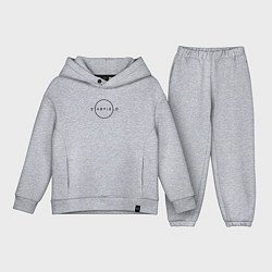 Детский костюм оверсайз Starfield лого черный, цвет: меланж