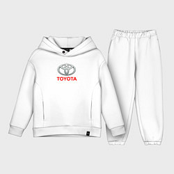 Детский костюм оверсайз Toyota sport auto brend, цвет: белый