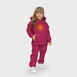 Детский костюм оверсайз Манчестер Юнайтед фк спорт, цвет: маджента — фото 2