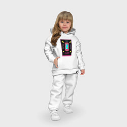 Детский костюм оверсайз Portable console, цвет: белый — фото 2
