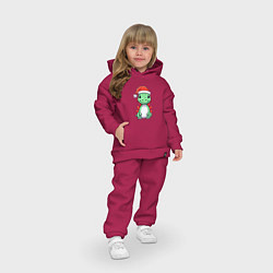 Детский костюм оверсайз Маленький дракон-хранитель зимы, цвет: маджента — фото 2