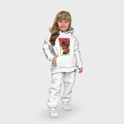 Детский костюм оверсайз Chester Bennington - sings, цвет: белый — фото 2