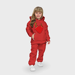 Детский костюм оверсайз Сердце из красных перцев как символ любви к еде, цвет: красный — фото 2