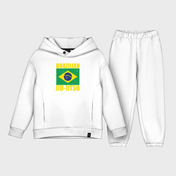 Детский костюм оверсайз Brazilian jiu-jitsu, цвет: белый