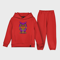 Детский костюм оверсайз Purple owl, цвет: красный