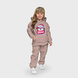 Детский костюм оверсайз С Новым 2024 годом, цвет: пыльно-розовый — фото 2