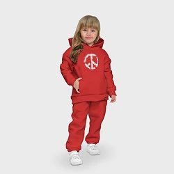 Детский костюм оверсайз Пазл мира, цвет: красный — фото 2