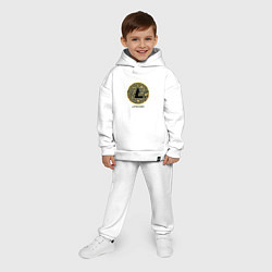 Детский костюм оверсайз Litecoin крипта, цвет: белый — фото 2