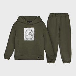 Детский костюм оверсайз Пухлый ежик, цвет: хаки