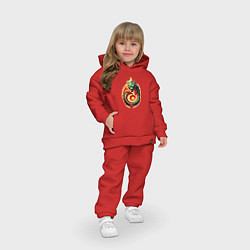 Детский костюм оверсайз Танец дракона, цвет: красный — фото 2