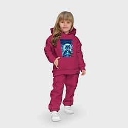 Детский костюм оверсайз Волчара - крутой геймер, цвет: маджента — фото 2