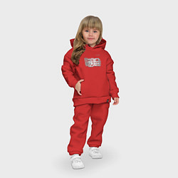 Детский костюм оверсайз Defuser металлик шильдик, цвет: красный — фото 2