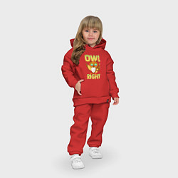 Детский костюм оверсайз Owl right - каламбур отлично, цвет: красный — фото 2