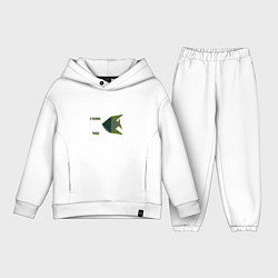 Детский костюм оверсайз Я папина радость, цвет: белый