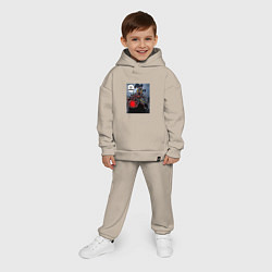 Детский костюм оверсайз Helldivers 2: Give me a Drop, цвет: миндальный — фото 2