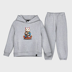 Детский костюм оверсайз Кот удачи манеки неко