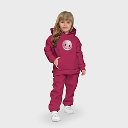 Детский костюм оверсайз Розовый смайлик, цвет: маджента — фото 2