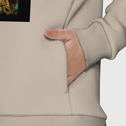 Детский костюм оверсайз Горилла стимпанк: тяжело быть токсиком но я справл, цвет: миндальный — фото 2