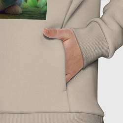 Детский костюм оверсайз Зайчик в одежде, цвет: миндальный — фото 2