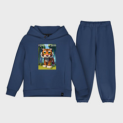 Детский костюм оверсайз Funny tiger cub - Minecraft, цвет: тёмно-синий