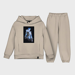Детский костюм оверсайз Поднятие уровня в одиночку охотник Джин Ву, цвет: миндальный