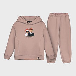Детский костюм оверсайз Pet Shop Boys - synthpop from england, цвет: пыльно-розовый