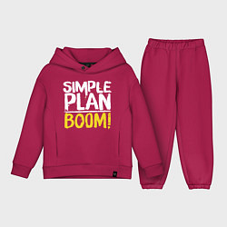 Детский костюм оверсайз Simple plan - boom, цвет: маджента