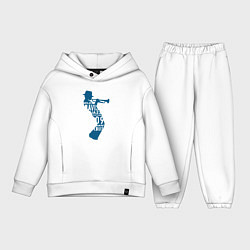 Детский костюм оверсайз Miles Davis jazz, цвет: белый