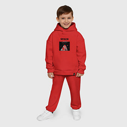 Детский костюм оверсайз Морской космос, цвет: красный — фото 2