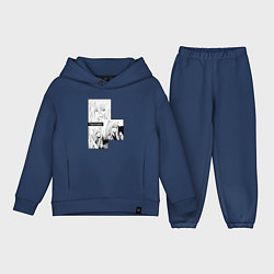 Детский костюм оверсайз Очень приятно Бог Томоэ, цвет: тёмно-синий