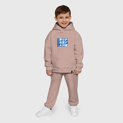 Детский костюм оверсайз Devision - Popgefahr shirt, цвет: пыльно-розовый — фото 2