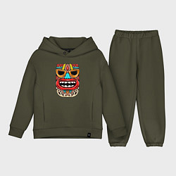 Детский костюм оверсайз Tiki mask, цвет: хаки