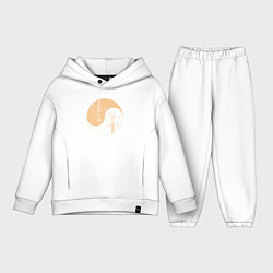 Детский костюм оверсайз Инь ян гитарки, цвет: белый