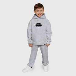 Детский костюм оверсайз Night Santa Claus, цвет: меланж — фото 2