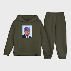 Детский костюм оверсайз Michael Scott - Prison mike the office meme, цвет: хаки