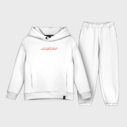Детский костюм оверсайз Ateez logo, цвет: белый