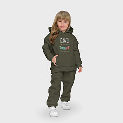 Детский костюм оверсайз Attention Needed Streetwear, цвет: хаки — фото 2