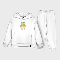 Детский костюм оверсайз Мумия плюшевый мишка, цвет: белый