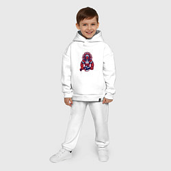 Детский костюм оверсайз Индеец с топором, цвет: белый — фото 2