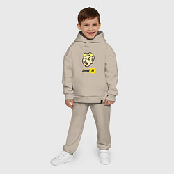 Детский костюм оверсайз Vault boy - covid 19, цвет: миндальный — фото 2