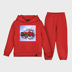 Детский костюм оверсайз Внедорожник УАЗ Хантер, цвет: красный