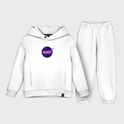 Детский костюм оверсайз NASA logo, цвет: белый