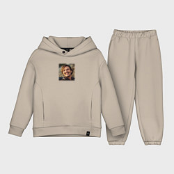 Детский костюм оверсайз Педро Паскаль мем из Невыносимая тяжесть огромного, цвет: миндальный