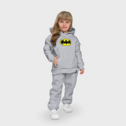 Детский костюм оверсайз Batman logo, цвет: меланж — фото 2