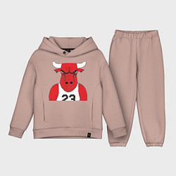 Детский костюм оверсайз Gangsta Bulls 23 цвета пыльно-розовый — фото 1